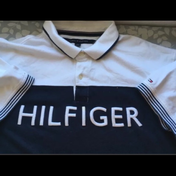 Blue & white tommy hilfiger shirt - Picture 1 of 3